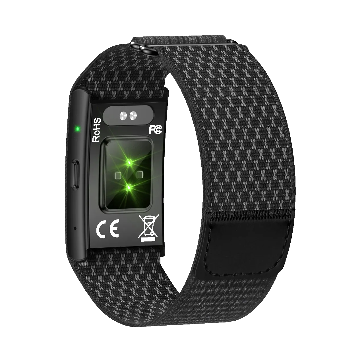 Underside view of the black woven BEFORE.Band supplier design